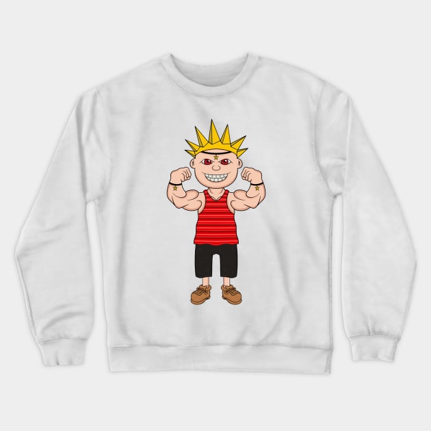 Calvin and Hobbes Strong Crewneck Sweatshirt by ryroxtoons